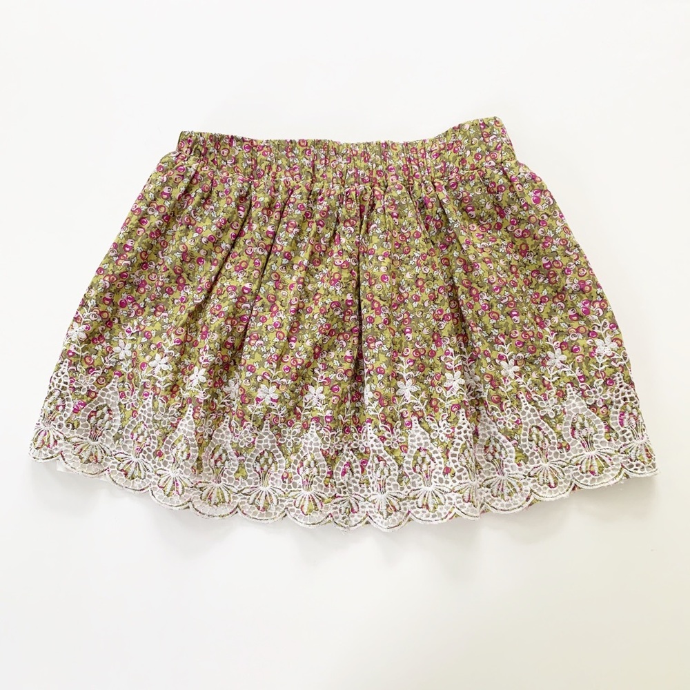 Gorgeous Floral Lined Skirt with Embroidery 10/12